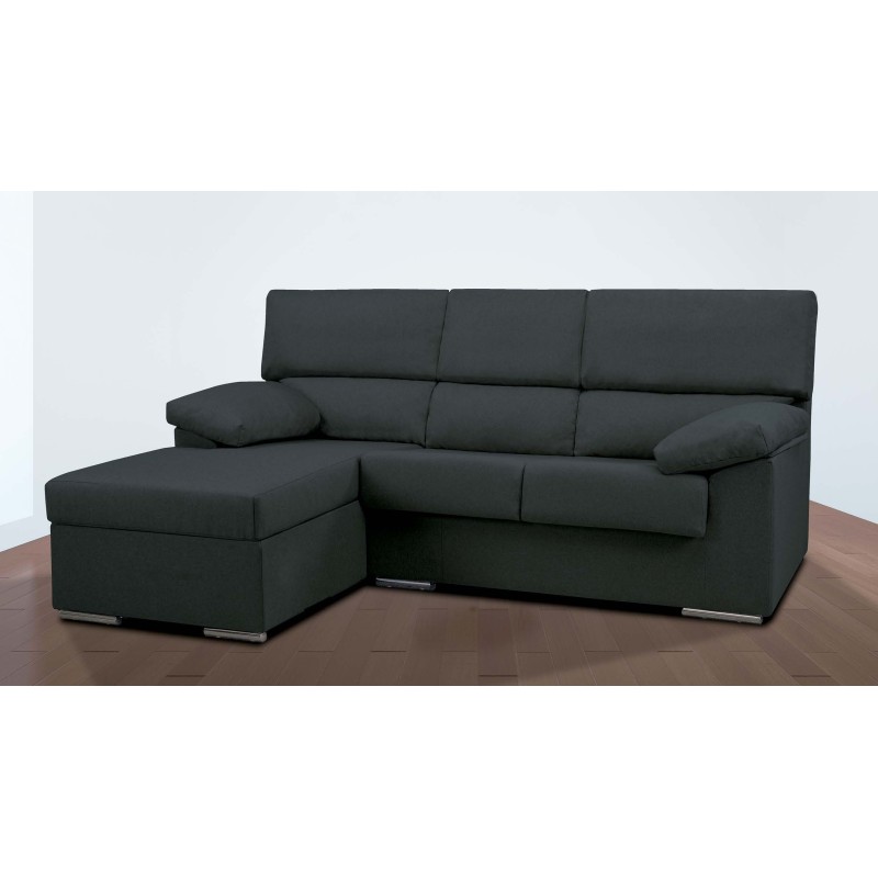 Chaiselongue Oferta modelo Conde  en Nevada 17 gris oscuro