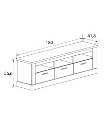 Mueble bajo de televisión modelo chellén