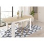 Mesa comedor Kendra extensible blanco roble