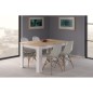 Mesa comedor Kendra extensible blanco roble