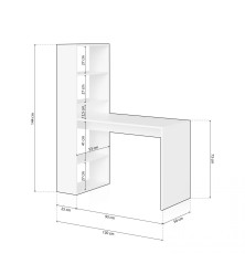 Mesa de estudio con estanteria Duplo