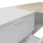 Mesa despacho Office con buc reversible roble canadian/blanco artik