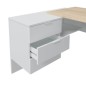 Mesa despacho Office con buc reversible roble canadian/blanco artik