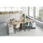 Mesa despacho Office con buc reversible roble canadian/blanco artik