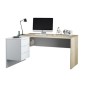 Mesa despacho Office con buc reversible roble canadian/blanco artik