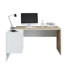 Mesa despacho Office con buc reversible roble canadian/blanco artik