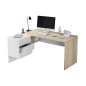 Mesa despacho Office con buc reversible roble canadian/blanco artik