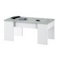 Mesa de centro elvable Flow en cemento/blanco artik