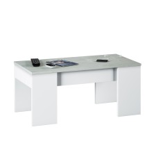 Mesa de centro elvable Flow en cemento/blanco artik