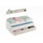 Cama Doble Juvenil Elliot con estante en blanco artik/velho