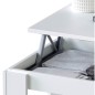 Mesa de centro elevable Ambit en blanco artik