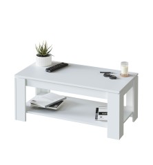 Mesa de centro elevable Ambit en blanco artik