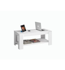 Mesa de centro elevable Ambit en blanco artik