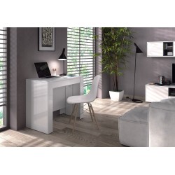 Mesa comedor-Consola Kendra extensible blanco brillo