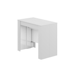 Mesa comedor-Consola Kendra extensible blanco brillo