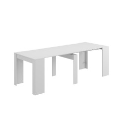 Mesa comedor-Consola Kendra extensible blanco brillo