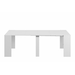 Mesa comedor-Consola Kendra extensible blanco brillo