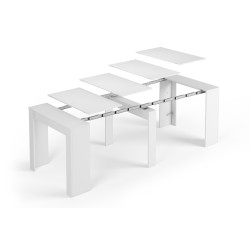 Mesa comedor-Consola Kendra extensible blanco brillo