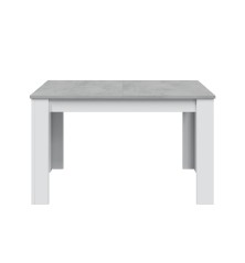 Mesa comedor Kendra extensible cemento/blanco