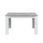 Mesa comedor Kendra extensible cemento/blanco