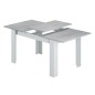 Mesa comedor Kendra extensible cemento/blanco