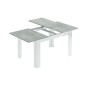 Mesa comedor Kendra extensible cemento/blanco