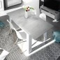 Mesa comedor Kendra extensible cemento/blanco