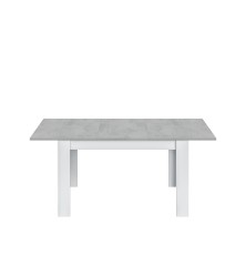 Mesa comedor Kendra extensible cemento/blanco