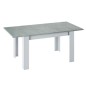 Mesa comedor Kendra extensible cemento/blanco