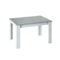 Mesa comedor Kendra extensible cemento/blanco