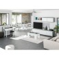 Mesa comedor Kendra extensible cemento/blanco