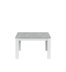 Mesa comedor Kendra extensible cemento/blanco