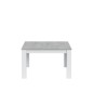 Mesa comedor Kendra extensible cemento/blanco