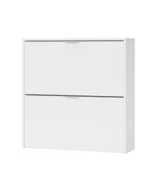 Zapatero modelo Basic dos puertas en blanco (16 pares)