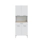 Mueble auxiliar cocina Kira 4p+1c blanco Artik/roble canadian