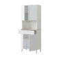 Mueble auxiliar cocina Kira 4p+1c blanco Artik/roble canadian