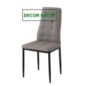 Silla acolchada en tela modelo cool color gris