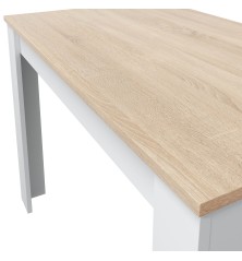 mesa comedor Cloe fija roble canadian/blanco artik