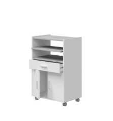 Mueble microondas Tidy 1c+2p en blanco artik/cemento