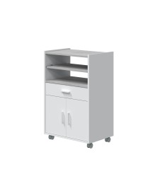 Mueble microondas Tidy 1c+2p en blanco artik/cemento