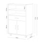 Mueble microondas Tidy 1c+2p en blanco artik/cemento