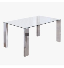 MESA DE COMEDOR DE CRISTAL MODELO CORALINA