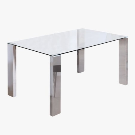 MESA DE COMEDOR DE CRISTAL MODELO CORALINA