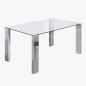 Mesa de comedor de cristal modelo corina