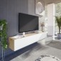 Mueble tv Kaway en roble nordic/blanco artik