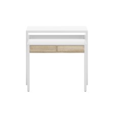 Consola escritorio extesible Bureau en roble canadian/blanco artik