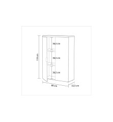 Modulo puertas y estantes Office roble canadian/blanco artik