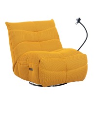 Sillon Gamer Damian relax manual en color amarillo