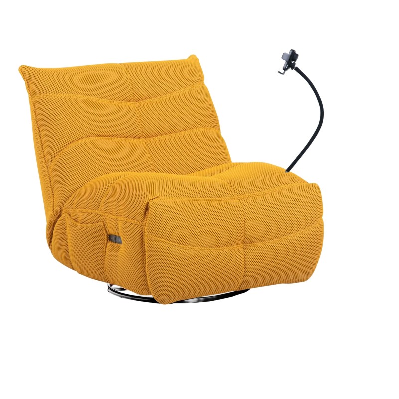 Sillon Gamer Damian relax manual y balancin en color amarillo