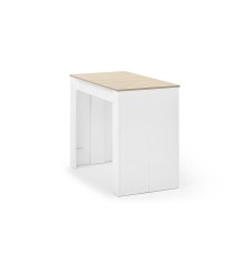 Mesa consola multifuncion Allongo-Kendra extensible en blanco roble